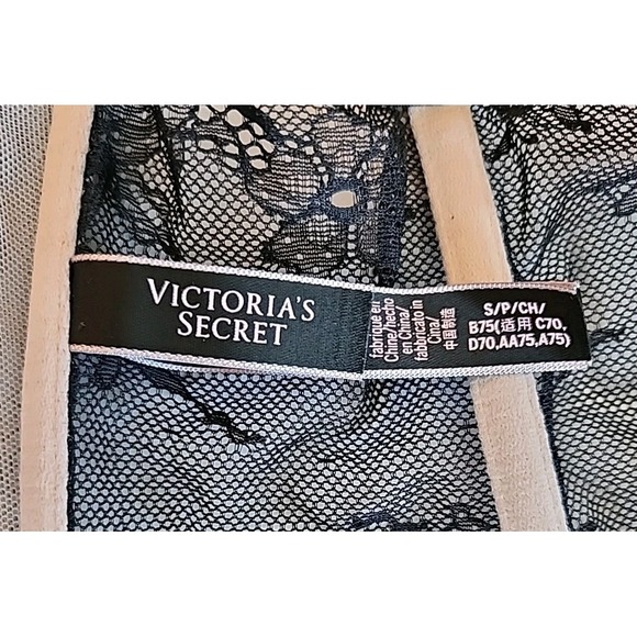 Victoria's Secret Corset Top Sz S Black Mesh Lace Lined Whimsigoth Fairy Grunge - Picture 7 of 12